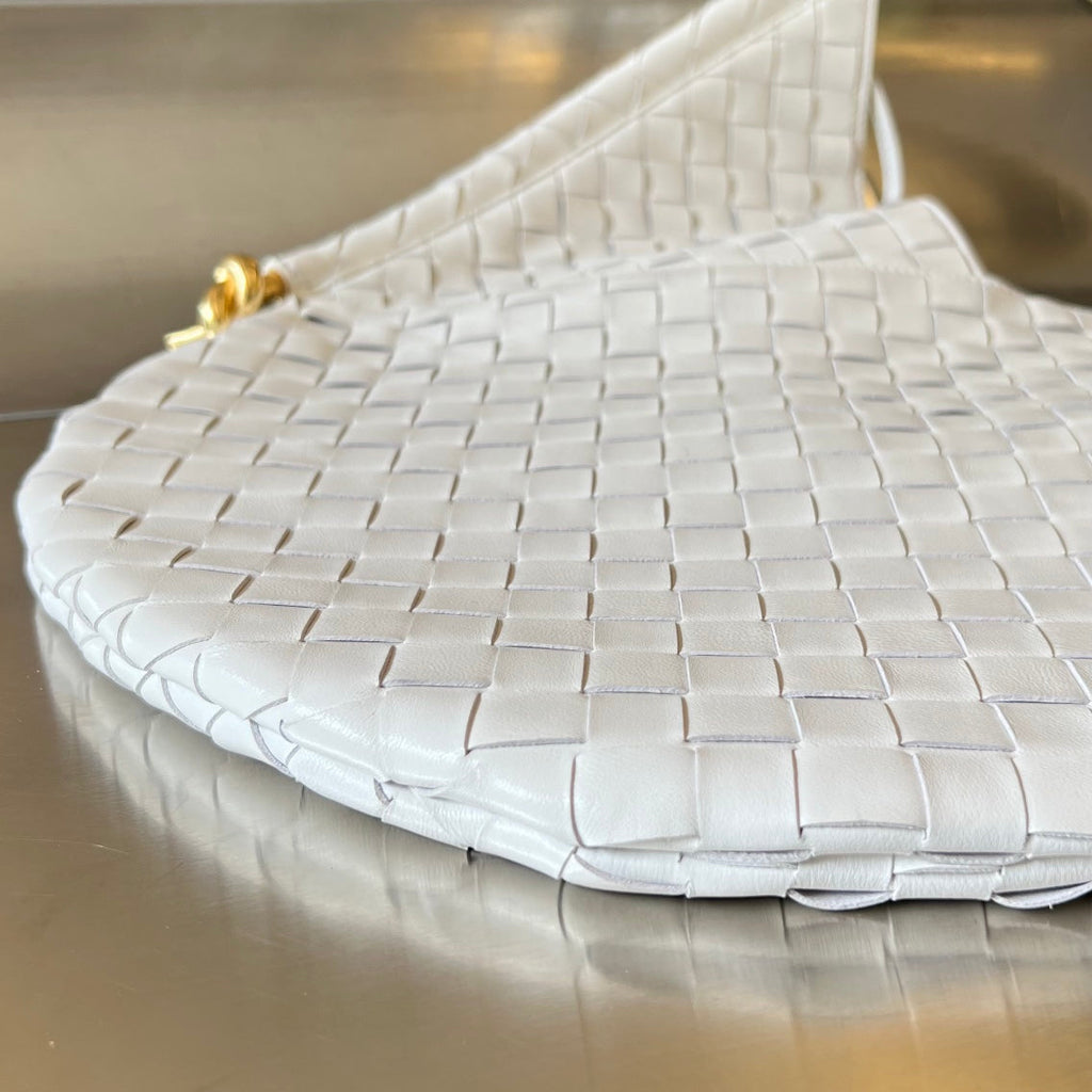 Bottega Veneta Medium Solstice 44 White Lambskin Bag