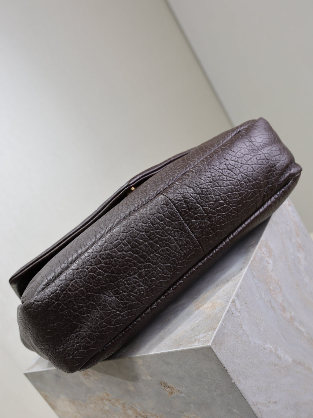 Saint Laurent 25S Calypso GM 38 in Dark Chocolate Calfskin Gold Hardware Bag
