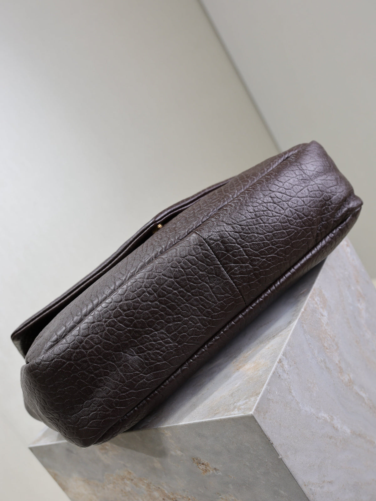 Saint Laurent 25S Calypso GM 38 in Dark Chocolate Calfskin Gold Hardware Bag